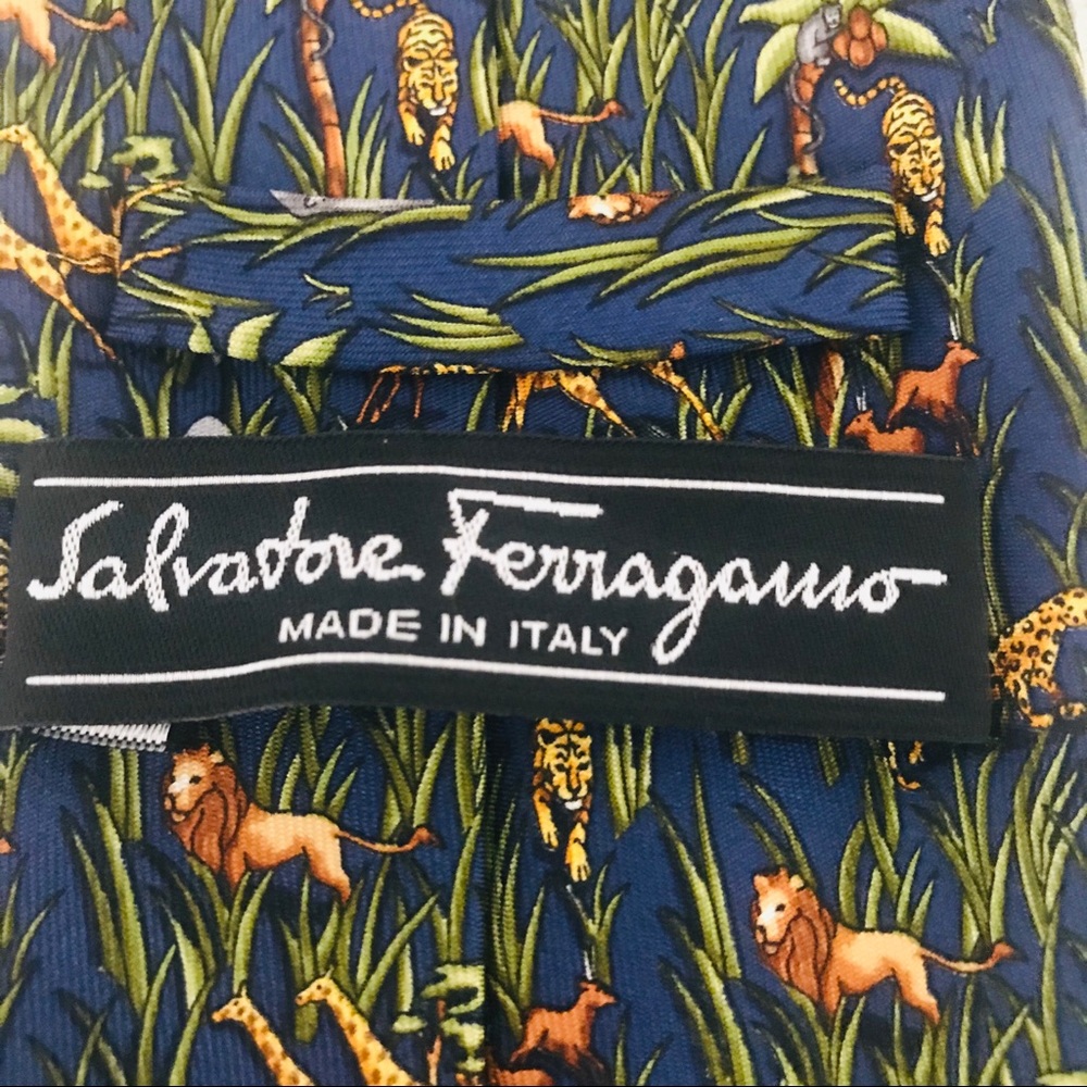 Salvatore Ferragamo Silk Tie: Tropical Jungle